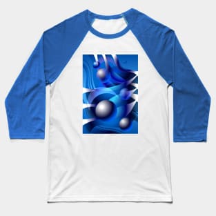 WATERMOON Abstract Digital Art #06 Baseball T-Shirt